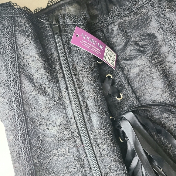 NWT Adore Me Black Lace Bustier Corset Top - Picture 7 of 10
